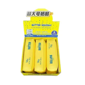 Langsam aufsteigendes Butter Squishy Spielzeugset zum Stressabbau in gelber Box