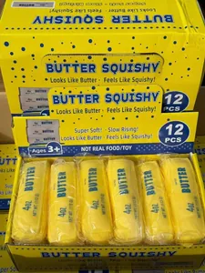 12er-Set gelbe Butter-Squishy-Spielzeuge, langsam aufsteigend zum Stressabbau