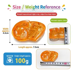 Dettagli dello squishy al maltosio numero 67: dimensioni 7,5 x 4,2 x 2,8 cm, peso 100 g