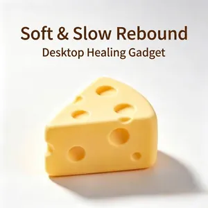 Juguete squishy de queso suizo realista hecho de TPR suave para aliviar el estrés