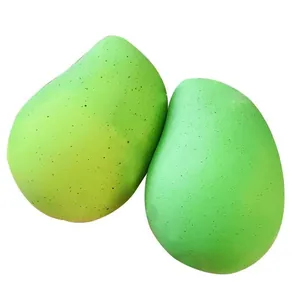 Green speckled mango squishy toy for stress relief and sensory play