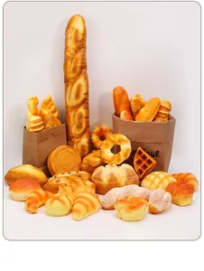 Assorted realistic PU slow rebound simulation bread toys for stress relief and decor