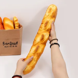 Soft slow rebound simulation baguette squishy decompression toy with realistic texture