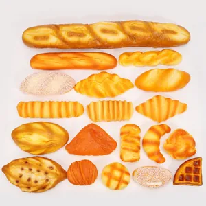 Realistic PU slow rebound simulation bread set for stress relief and home decoration