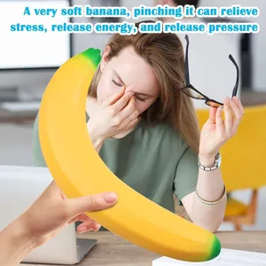 Giocattolo antistress a forma di banana gigante in TPR per alleviare la pressione