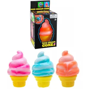 Giocattolo antistress a forma di cono gelato in rosa blu e arancione