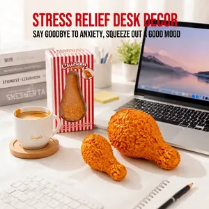 Simulation Brathähnchen Keule Jumbo Squishy Spielzeug PU Langsamer Rückdruck Realistisches Essen Dekompression Stressabbau Spielzeug Für Büro Party Geschenk