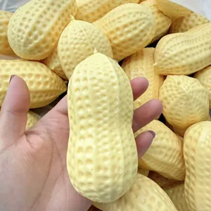 Detailed close-up of large peanut squishy toy showing realistic texture and slow rebound