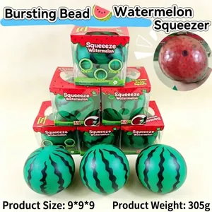 Riesen-Wassermelonen-Quetschspielzeug mit Perlen zum sensorischen Stressabbau und Spaß
