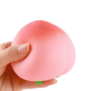 Jouet de compression pêche à rebond lent premium pour le soulagement du stress
