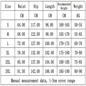 Size guide for medieval men's retro trousers with waist, hip, and length measurements.