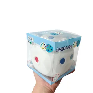 Juguete squishy de dado blanco grande bola antiestrés de descompresión en su caja original