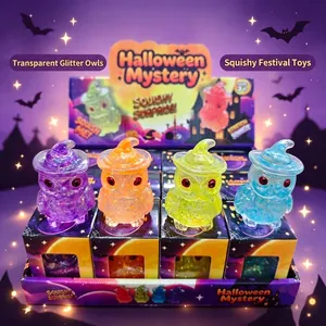 Σετ 4 παιχνίδια Halloween γλαύκα με γκλίτερ για ανακούφιση από το άγχος