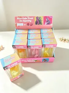 Detailanzeige der Box mit verschiedenen Fruchteiswürfel-Squishy-Spielzeugen