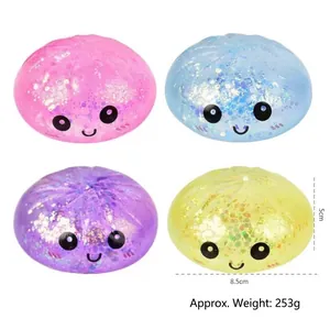 Giochi antistress a forma di panino glitterato in quattro colori con dimensioni