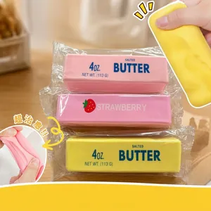 Slow rebound realistic butter stick squishy toy for stress relief and sensory play