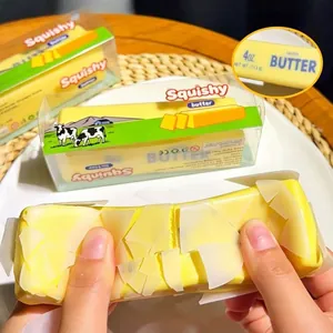 Realistic Butter Stick Squishy Toy Slow Rebound PU Foam Simulation Food Sensory Fidget Toy For Stress Relief Anxiety Adults Kids Gift