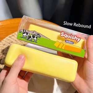 Slow rebound butter stick squishy toy, realistic food imitation stress reliever