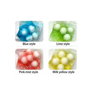 Χειροποίητες σακούλες squishy για άγχος σε τέσσερα χρώματα με γκλίτερ και μπαλάκια