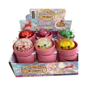 Coffret de squishies dumplings de renne de Noël colorés édition sucre pailleté