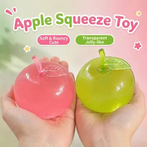 Transparant appelvormig squishy stressspeelgoed met een langzame rebound jelly textuur