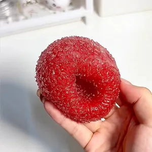 Juguete de compresión de bayberry rojo con textura realista para aliviar el estrés