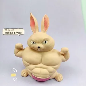 Muskulöser Hase Stressabbau-Quetschspielzeug für die Schreibtischdeko aus TPR-Material
