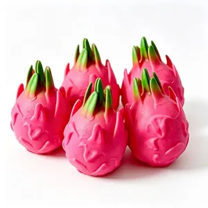 Ensemble de cinq jouets squishy pitaya réalistes pour soulager le stress et s'amuser