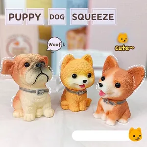 Niedliches TPR Welpen Hund Squeeze Spielzeug zur Stressbewältigung am Schreibtisch