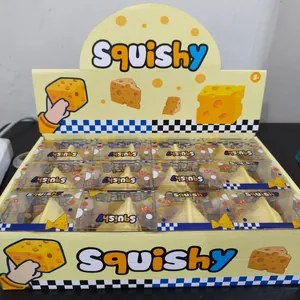Coffret de présentation de jouets anti-stress réalistes en forme de fromage