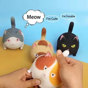 Set de juguetes squishy gato enfadado para el estrés, gatos lindos de rebote lento