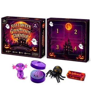 Set de calendario de cuenta regresiva de Halloween con juguetes squishy fantasma y araña