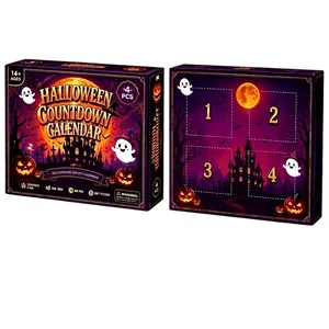Calendario de adviento de fantasmas de Halloween con 4 juguetes antiestrés de rebote lento