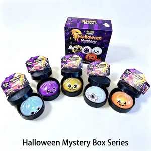 Halloween Ghost Pumpkin Squishy Toy Set 5 Pieces Mystery Box Stress Relief Squeeze Sensory Toys For Party Favors Festive Gift