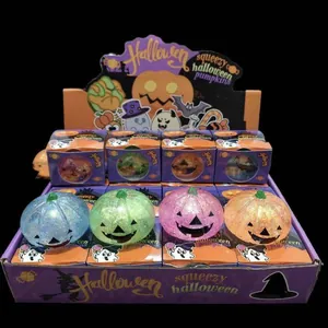 Halloween Kürbis Squishy Spielzeug TPR Anti Stress Spielzeug Mit Glitzer Lustige Jack O Lantern Dekompression Party Geschenke
