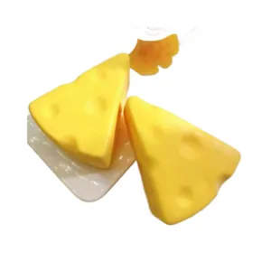 Realistic slow-rebound cheese squishy toy for stress relief and sensory play