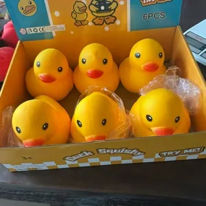 Juguete Squishy de Pato Amarillo Jumbo Simulación Rebote Lento Alivio del Estrés Suave TPR Juguete para Apretar para Niños Adultos Regalo