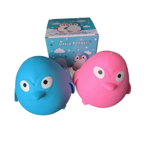 Slow rebound cute penguin squishy toys for stress relief with colorful packaging box