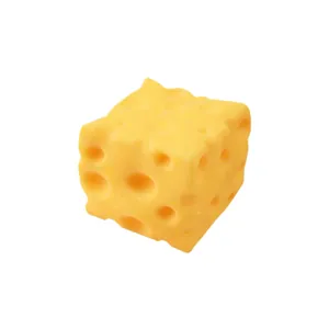 Realistic yellow PU cheese slow rebound squishy toy for creative stress relief and play