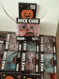 Halloween glowing squishy cube toys in original decorative packaging