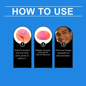 Guide d'utilisation pour le jouet anti-stress mignon en forme de pain arc-en-ciel.