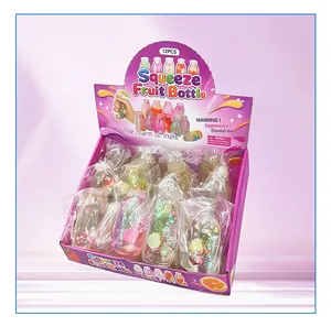 Bunte Display-Box mit 12 Quetschspielzeugen mit Fruchtmotiv zum Stressabbau