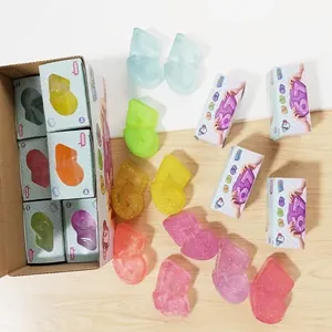 Number 67 Shape Squishy Toy TPR Stress Relief Squeeze Toy Glitter Translucent Decompression Sensory Toy For Teens Adults