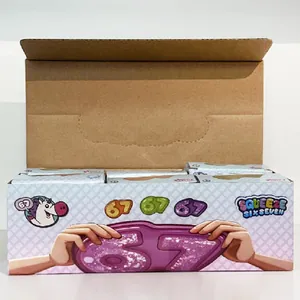 Stress relief 67 squeeze toy display box set with colorful TPR squishy figures for kids
