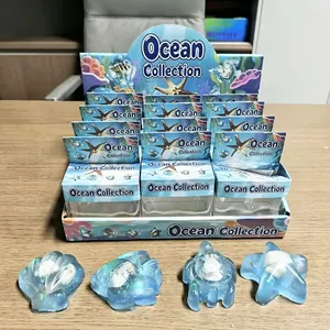 Σετ παιχνιδιών squishy με θέμα τον ωκεανό με ψάρια χελώνες αστερίες και κοχύλια