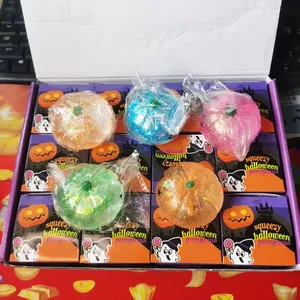 Halloween Kürbis Stressabbau-Spielzeug Set mit Glitzerfüllung in verschiedenen Farben
