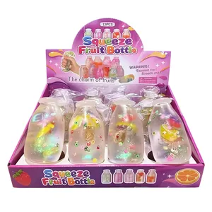 12-teiliges Malzzucker Squeeze-Flaschen-Spielzeugset in einer lila Verkaufsbox