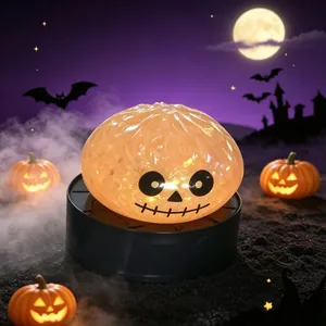 Juguete para apretar calabaza Halloween con purpurina para estrés creativo