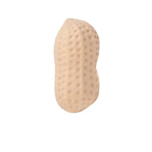 Macro view showing the realistic texture of a peanut-shaped slow rebound squishy toy