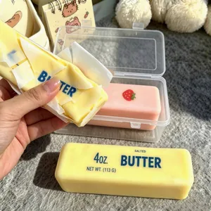 Langsam Rückfederndes Squishy Butterstück Simulation Essen Stressabbau Spielzeug Knuspriges PU Butter Gemüse Gurke Spielzeug